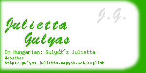 julietta gulyas business card
